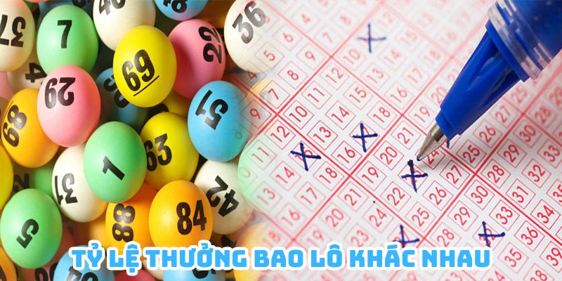 Mỗi vùng miền sẽ áp dụng tỷ lệ thưởng bao lô khác nhau